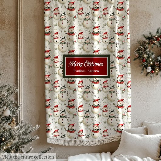 Polaire Charmante couverture d'aquarelle rouge et vert