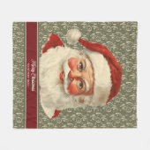 Polaire Charmante couverture de Noël à l'ancienne Père Noë (Devant (Horizontal))