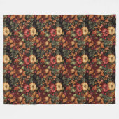 Polaire Charmante couverture fleurie d'automne avec motifs (Devant (Horizontal))