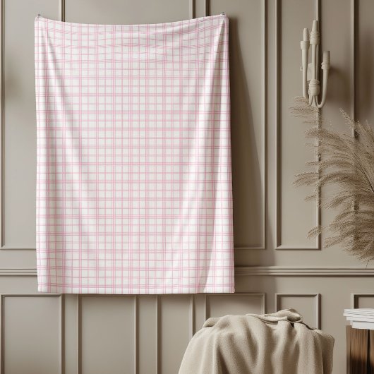 Polaire Charmante couverture rose En vichy Vérifier la con