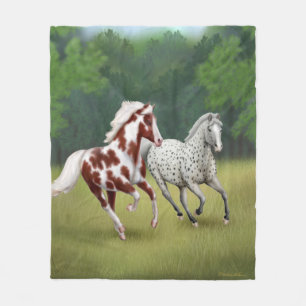 Polaire Chevaux occidentaux courant la couverture libre