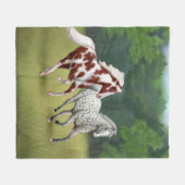 Polaire Chevaux occidentaux courant la couverture libre (Devant (Horizontal))