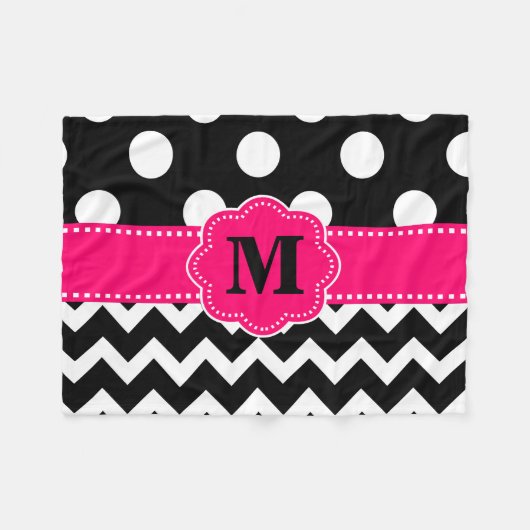 Polaire Chevron rose noir pointille la couverture de (Devant (Horizontal))