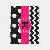Polaire Chevron rose noir pointille la couverture de (Devant)
