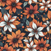 Polaire Chic couverture en terre cuite avec fleurs d'autom