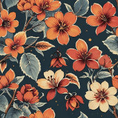 Polaire Chic couverture vert pastel avec fleurs d'automne