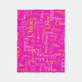 Polaire Chloe personnalisable court nom chaud couverture r (Devant)