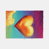 Polaire Coeur sur couverture de feu (Devant (Horizontal))