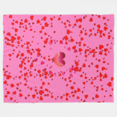 Polaire "Coeurs" couverture faite sur commande d'ouatine, (Devant (Horizontal))
