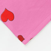 Polaire "Coeurs" couverture faite sur commande d'ouatine, (Coin)