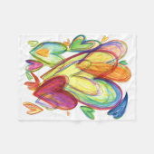 Polaire Coeurs de guérison Couverture chimio (Devant (Horizontal))