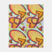 Polaire Coeurs riants Connectez Fleece Jetez la couverture (Devant)