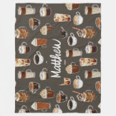 Polaire Coffe Lover Cosy Nom Couverture (Devant)