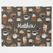 Polaire Coffe Lover Cosy Nom Couverture (Devant (Horizontal))
