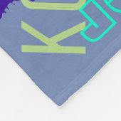 Polaire Collage de nom de couverture bleue personnalisé (Coin)