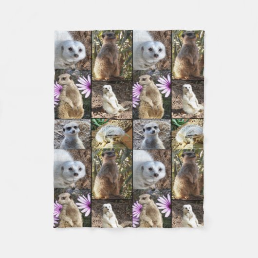 Polaire Collage Photo Meerkat, Petite Couverture En Toison (Devant)