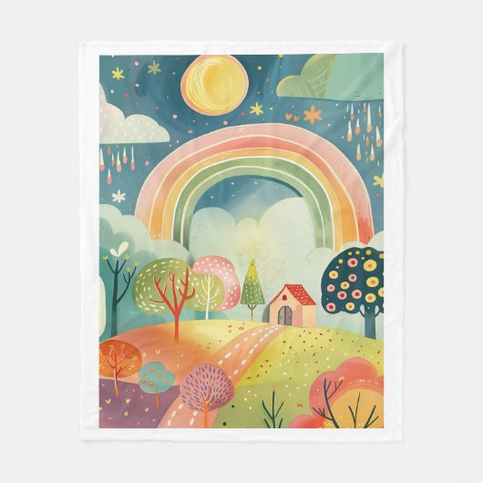 Polaire Conception d'art de pépinière Couverture pour bébé (Devant)