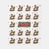 Polaire Cosy personnalisé rouge vert Noël couverture cadea (Devant)