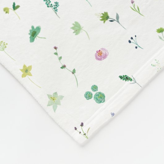 Polaire Cottage Floral Spécimens Couverture confortable (Coin)