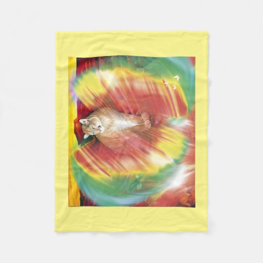 Polaire Cougar Mountain Lion de couverture Décor (Devant)