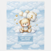 Polaire Couleur d'eau peluche d'ours couverture 2e anniver (Devant)