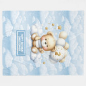 Polaire Couleur d'eau peluche d'ours couverture 2e anniver (Devant (Horizontal))