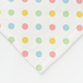 Polaire Couleur motif couleur pois couverture (Coin)