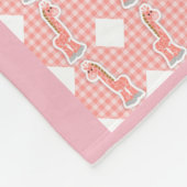 Polaire Couleur rose Quilt Giraffes Design Couverture pola (Coin)