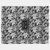 Polaire Couleurs grises couverture florale avec nom person (Devant (Horizontal))