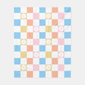 Polaire Couleurs pastel à damiers couverture pour les cham (Devant)