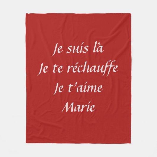 Polaire Couverture 100% personnalisée (Devant)