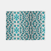 Polaire Couverture 3D Turquoise et Blanc (Devant (Horizontal))