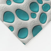 Polaire Couverture 3D Turquoise et Blanc (Coin)