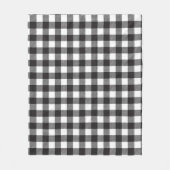 Polaire Couverture à carreaux buffle noir et blanc (Devant)