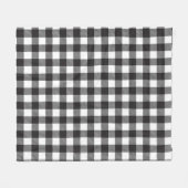 Polaire Couverture à carreaux buffle noir et blanc (Devant (Horizontal))
