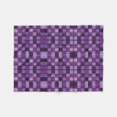 Polaire Couverture à carreaux géométriques violets (Devant (Horizontal))