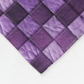 Polaire Couverture à carreaux géométriques violets (Coin)