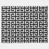 Polaire couverture à clé noire blanche grecque (Devant (Horizontal))