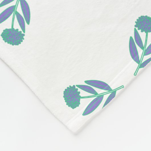 Polaire Couverture à fleurs folksy (Coin)