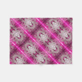 Polaire Couverture à grille hexagonale rose néon (Devant (Horizontal))