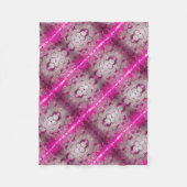 Polaire Couverture à grille hexagonale rose néon (Devant)