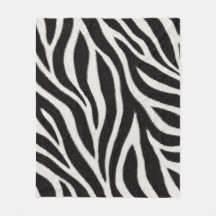 Couverture à Imprimé Zèbre | Jeté Animal Noir et B