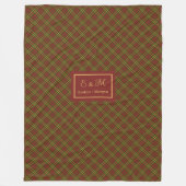 Polaire Couverture à jeté de couleurs tendance plaid rusti (Devant)