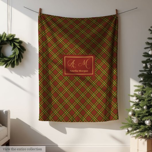 Polaire Couverture à jeté de couleurs tendance plaid rusti