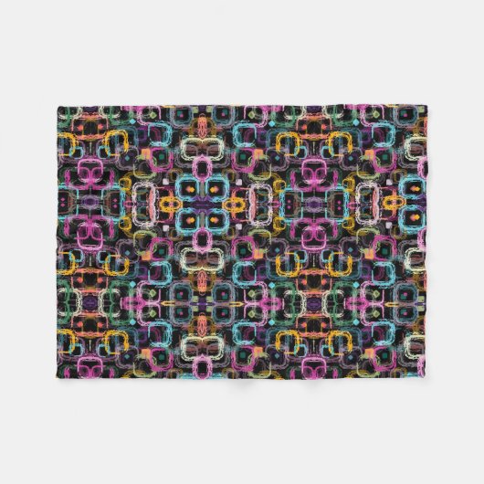Polaire Couverture à motif abstrait coloré (Devant (Horizontal))