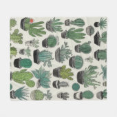 Polaire Couverture à motif de cactus vert (Devant (Horizontal))