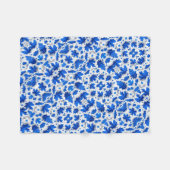 Polaire Couverture à motif feuille bleue (Devant (Horizontal))