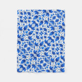 Polaire Couverture à motif feuille bleue (Devant)