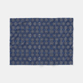 Polaire Couverture à motif flocon de neige bleu (Devant (Horizontal))