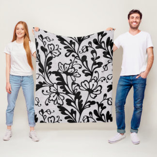 Polaire Couverture à motif floral classique